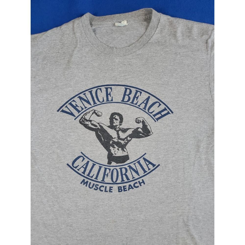 Vintage Venice Beach California Muscle Beach Arnold T Shirt Men's Size Medium - Picture 16 of 16